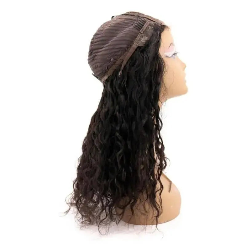 Glueless Wig: Messy Curl With Transparent 4x4 Lace Closure-100% Human Hair - HookedOnBundles Virgin Hair HookedOnBundles Virgin Hair